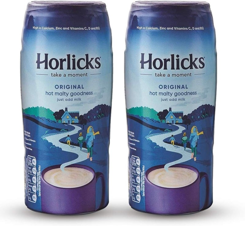 Horlicks Malted Milk Powder 500g (Pack of 2 Jars) - Creamy Malted Flavor